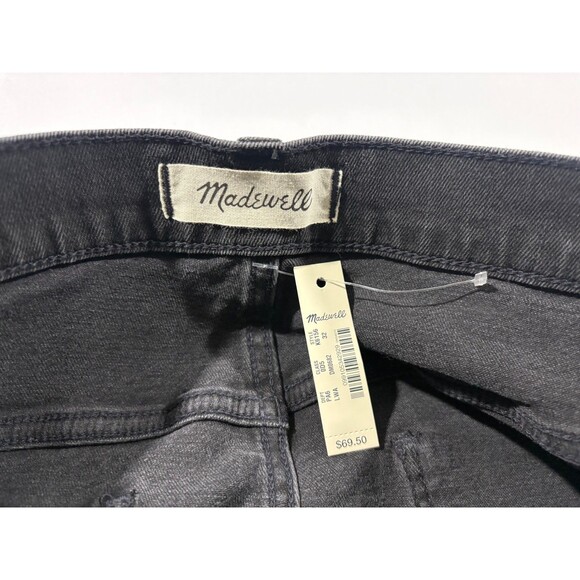 Madewell Shorts Women High Rise Denim Dark Grey Vintage Wash Jean Sz 32 NWT - Picture 7 of 13